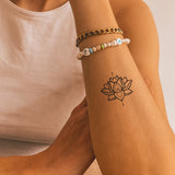 Tatouage de mandala de lotus - Lot de 2