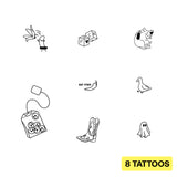 Paquet de tatouages amusants