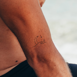 Tatouage Lune et Vague