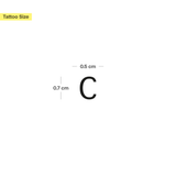 C - Großbuchstabe Tattoo