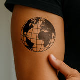 Globe terrestre avec degrés latéraux