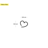 Tatouage Coeur Ouvert - Lot de 2