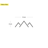 Symmetrische Gipfel Tattoo