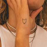 Petit tatouage tête de loup