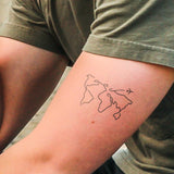 Tatouage carte du monde