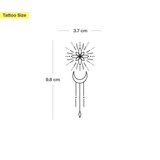 Tatouage Lune Géométrique et Ornementale