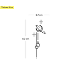 Tatouage Petit Lune et Petites Étoiles