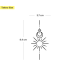 Tatouage Petite Lune et Petit Soleil Ornemental