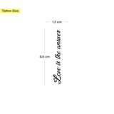 Tatouage "Love is the answer"