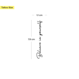 Tatouage Believe in yourself