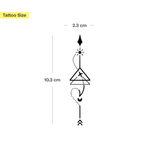 Tatouage Avion, Soleil, Lune et Flèche