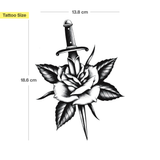 Tatouage Dague & Rose