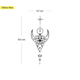 Tatouage Éléments Lotus et Lune