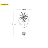 Tatouage Palmier "Suis le Soleil"