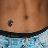 Tatouage de profil géométrique tête de tigre