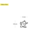 Tatouage Petite Tortue & Petit Éléphant - Lot de 2