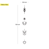 Tatouage d'ornements - lot de deux