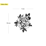 Tatouage Rose avec Papillon