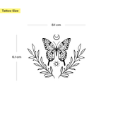 Tatouage Papillon dans une Couronne de Laurier