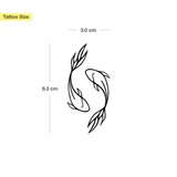 Gegenueberliegende Fische Tattoo