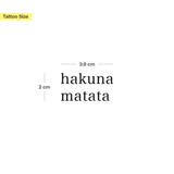 Hakuna Matata & Radiant Sun Tattoo - Lot de 2
