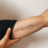 Tatouage flèches et cercles