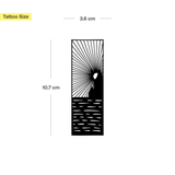 Tatouage Coucher de Soleil dans un Rectangle
