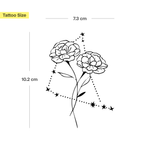 Tatouages Combinaison de Fleurs de Naissance et de Signes Astrologiques
