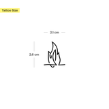 Abstrakte Flamme Tattoo