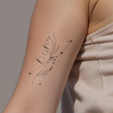 Tatouages Combinaison de Fleurs de Naissance et de Signes Astrologiques