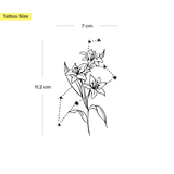 Tatouages Combinaison de Fleurs de Naissance et de Signes Astrologiques