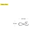 Tatouage infini avec initiales (A-Z)