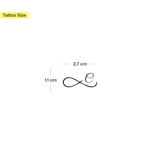 Tatouage infini avec initiales (A-Z)