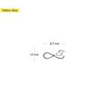 Tatouage infini avec initiales (A-Z)