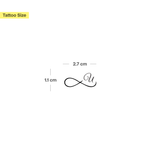 Tatouage infini avec initiales (A-Z)
