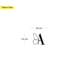 Tatouage papillon avec initiales (A-Z)