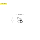 Tatouage papillon avec initiales (A-Z)