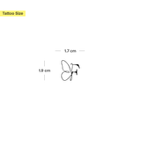 Tatouage papillon avec initiales (A-Z)