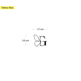 Tatouage papillon avec initiales (A-Z)