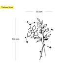 Tatouages Combinaison de Fleurs de Naissance et de Signes Astrologiques