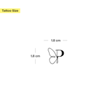 Tatouage papillon avec initiales (A-Z)