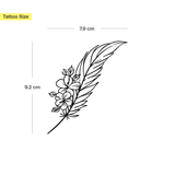 Tatouage Plume avec Fleurs
