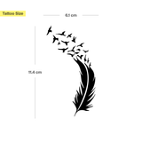 Tatouage Plume avec Oiseaux