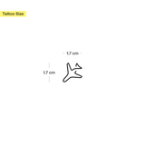 One Line Flugzeug Tattoo