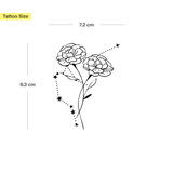 Tatouages Combinaison de Fleurs de Naissance et de Signes Astrologiques