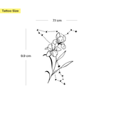 Tatouages Combinaison de Fleurs de Naissance et de Signes Astrologiques