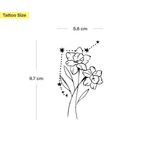 Tatouages Combinaison de Fleurs de Naissance et de Signes Astrologiques