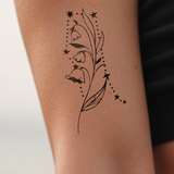 Tatouages Combinaison de Fleurs de Naissance et de Signes Astrologiques