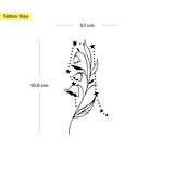 Tatouages Combinaison de Fleurs de Naissance et de Signes Astrologiques