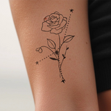 Tatouages Combinaison de Fleurs de Naissance et de Signes Astrologiques